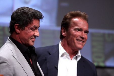 Sylvester Stallone & Arnold Schwarzenegger speaking at the 2012 San Diego Comic-Con International in San Diego, California (Creative Commons Attribution-Share Alike 2.0 Generic / Gage Skidmore from Peoria, AZ, United States of America)